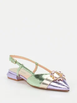 – Slingback-Ballerinas aus Metallicleder fliederfarben*CAFèNOIR Sale