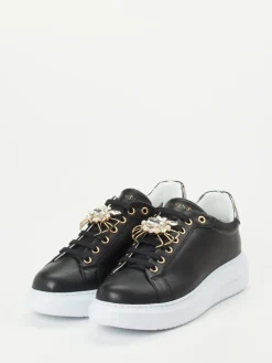 Damen CAFèNOIR – Sneaker aus Lammleder mit Schmuckdetails