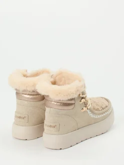 – Stiefelette aus Metallic mit Kunstfell*CAFèNOIR Discount