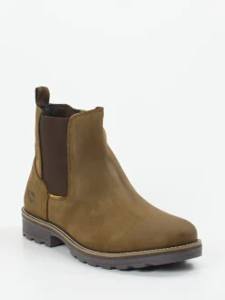 Herren Camel Active – Chelsea Boots aus Nubukleder oliv