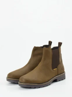 Herren Camel Active – Chelsea Boots aus Nubukleder oliv