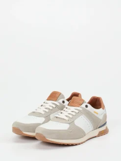 Herren Camel Active – Retro-Sneaker aus Kalbleder Off-White