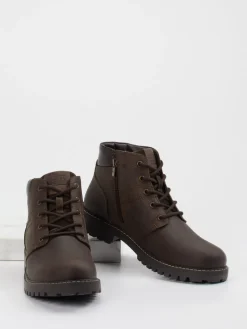 Herren Camel Active – Schnürboots aus Fettleder Dunkel