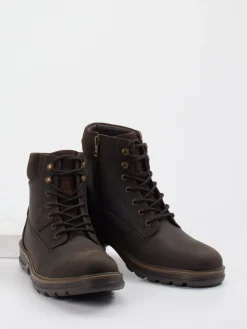 Herren Camel Active – Schnürboots aus Fettleder dunkel