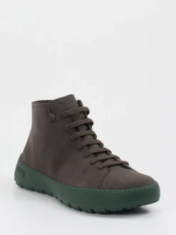 – Schnürboots aus Nubukleder dunkelbraun*Camper Discount