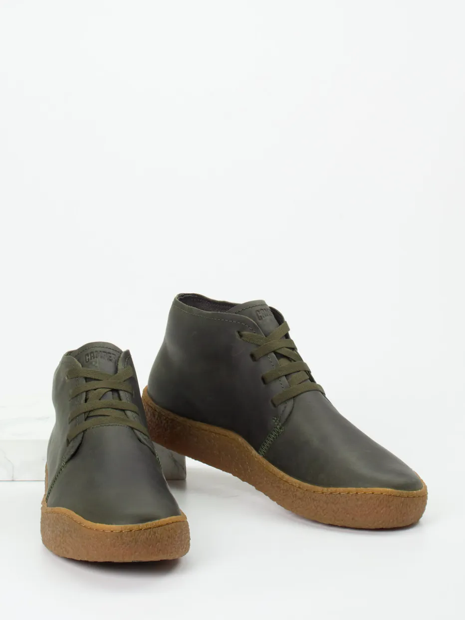 – Schnürschuh aus Nubukleder oliv*Camper Discount