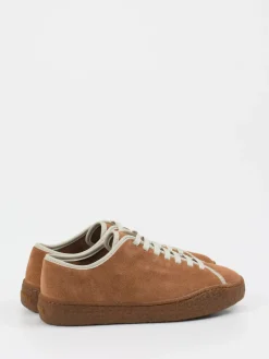 Damen Camper – Sneaker aus Veloursleder cognac
