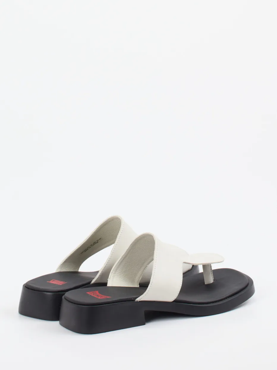 Damen Camper – Zehentrenner-Sandalen aus Kalbleder creme