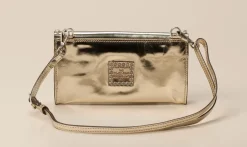 Damen Campomaggi – Clutch aus Metallic-Leder Goldmetallic