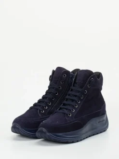 – High-Top Sneaker aus Veloursleder Dunkel*Candice Cooper Outlet