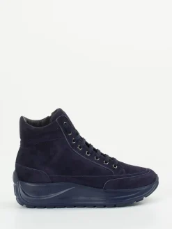 – High-Top Sneaker aus Veloursleder Dunkel*Candice Cooper Outlet