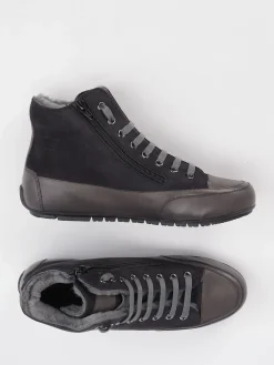 Damen Candice Cooper – High-Top Sneaker aus Nubukleder anthrazit