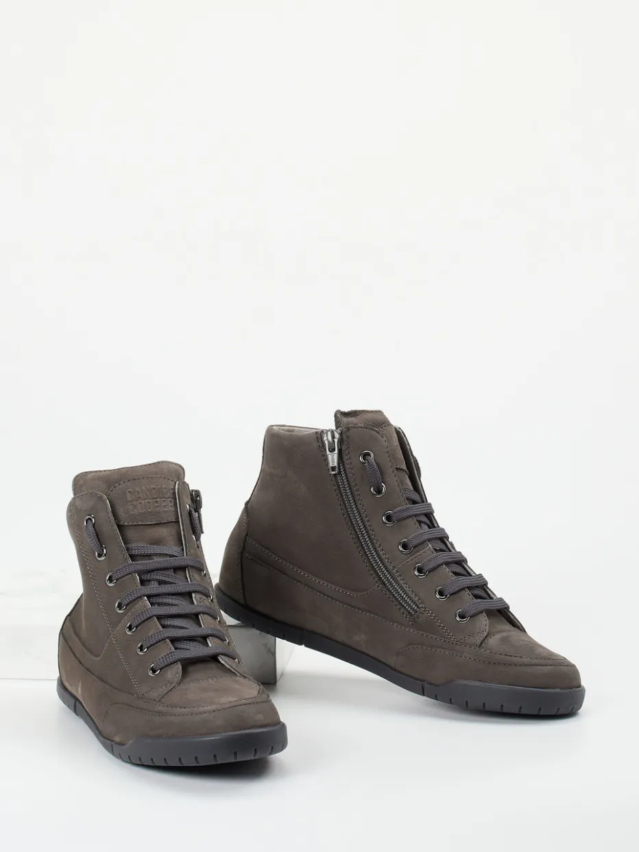 – High-Top Sneaker aus Nubukleder Anthrazit*Candice Cooper Clearance
