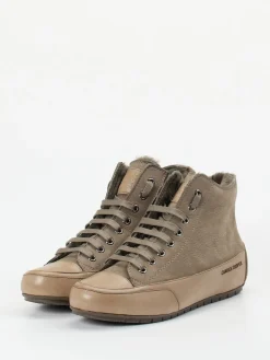 Damen Candice Cooper – High-Top Sneaker aus Nubukleder Taupe