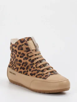 – High-Top Sneaker aus Veloursleder Leoprint*Candice Cooper