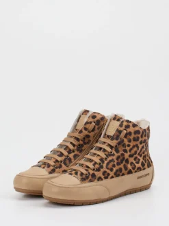 – High-Top Sneaker aus Veloursleder Leoprint*Candice Cooper