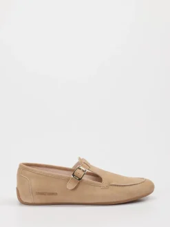 Damen Candice Cooper – Mary Janes aus Veloursleder beige