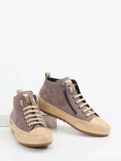 Damen Candice Cooper – Mid-Top Sneaker aus Leder taupe