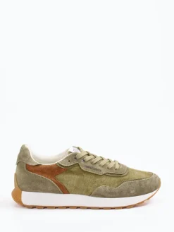Herren Candice Cooper – Retro-Sneaker aus Veloursleder oliv