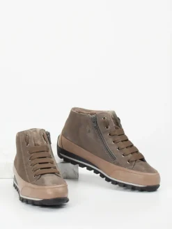 Damen Candice Cooper – Schnürboots aus Nubukleder taupefarben