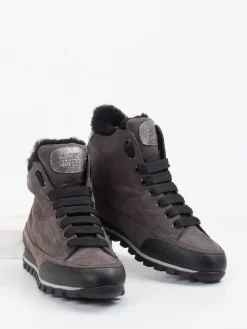 Damen Candice Cooper – Schnürboots aus Veloursleder Anthrazit