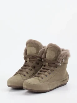 – Schnürboots aus Nubukleder in Taupe*Candice Cooper Clearance