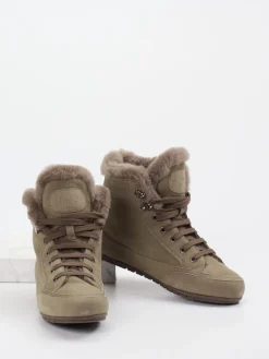 – Schnürboots aus Nubukleder in Taupe*Candice Cooper Clearance