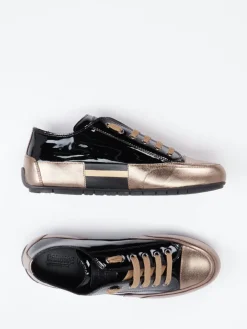 Damen Candice Cooper – Sneaker aus Lackleder mit Metallic-Details