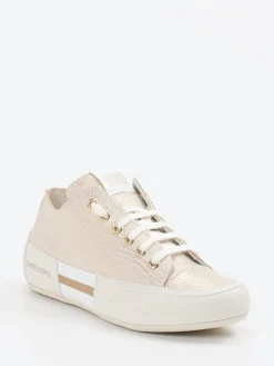 Damen Candice Cooper – Sneaker aus Metallicleder champagner