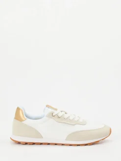 – Sneaker aus Veloursleder und Textil Offwhite*Candice Cooper Hot