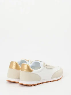 – Sneaker aus Veloursleder und Textil Offwhite*Candice Cooper Hot