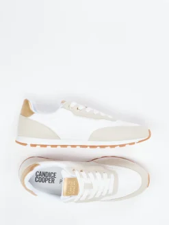 – Sneaker aus Veloursleder und Textil Offwhite*Candice Cooper Hot