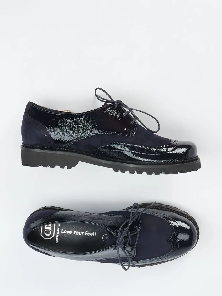 – Brogues aus Lackleder und Veloursleder*Christian Dietz Discount