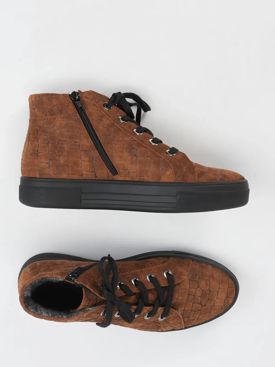 – High-Top Sneaker aus geprägtem Leder*Christian Dietz Online