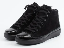 – High-Top-Sneaker aus Velours- & Lackleder*Christian Dietz Clearance