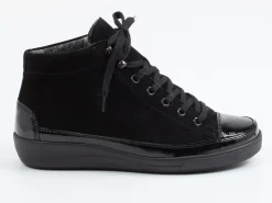 – High-Top-Sneaker aus Velours- & Lackleder*Christian Dietz Clearance