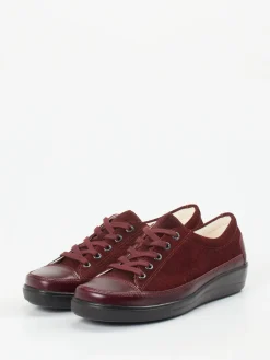 – Komfort-Sneaker aus geprägtem Leder bordeaux*Christian Dietz New