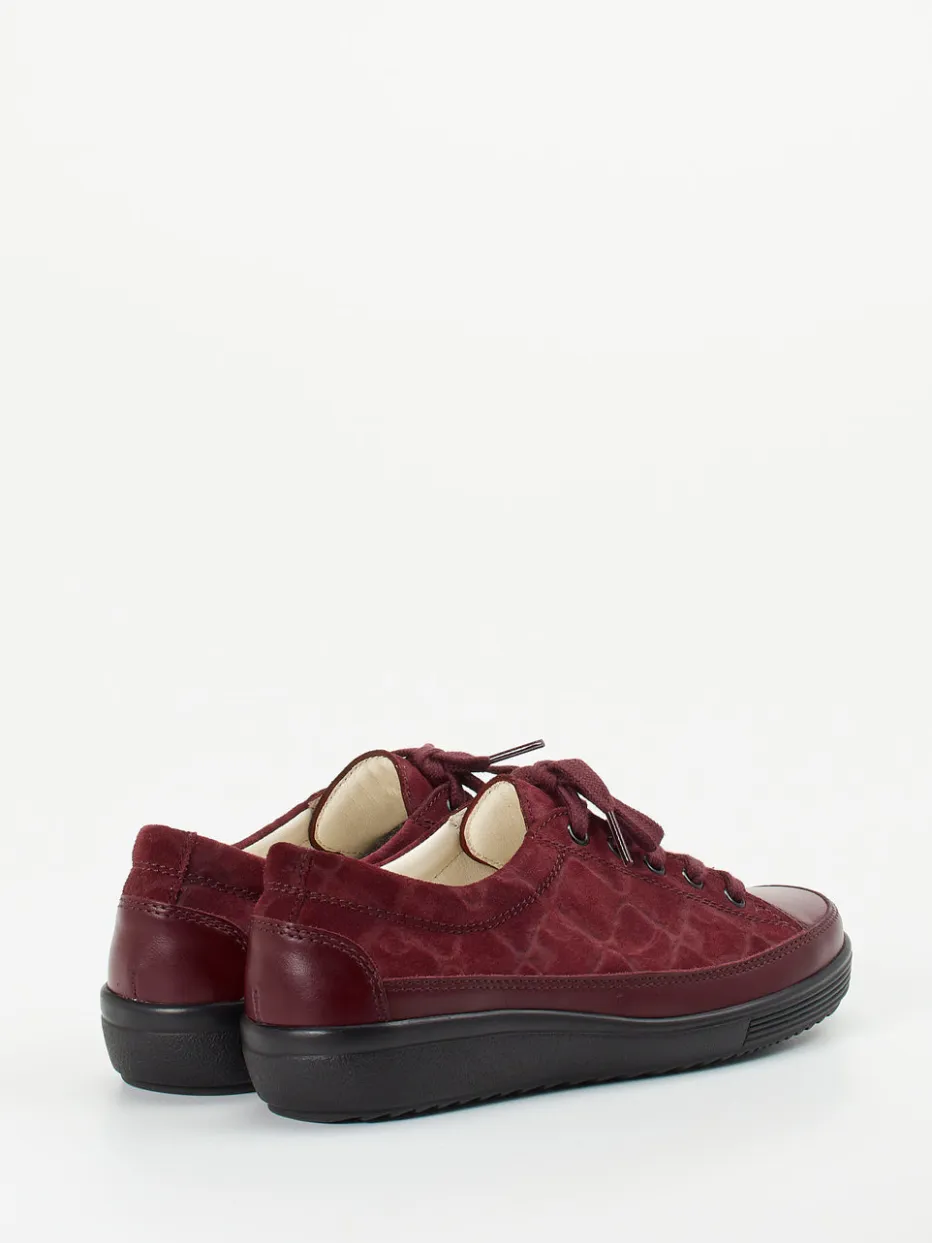 – Komfort-Sneaker aus geprägtem Leder bordeaux*Christian Dietz