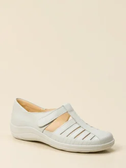 Damen Christian Dietz – Komfort-Sandale aus Kalbleder hellgrau