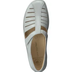 Damen Christian Dietz – Komfort-Sandale aus Kalbleder hellgrau