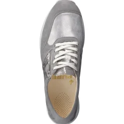 Damen Christian Dietz – Komfortsneaker aus Veloursleder silber