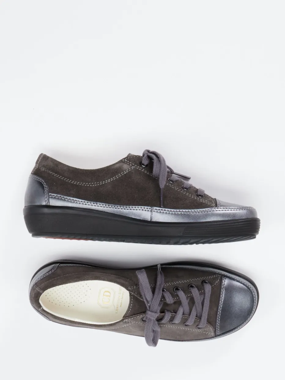 – Komfort-Sneaker aus Veloursleder anthrazit*Christian Dietz Discount