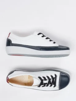 Damen Christian Dietz – Komfort-Sneaker aus Kalbleder Weiß