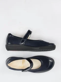 Damen Christian Dietz – Mary Janes aus Stretchleder Dunkel