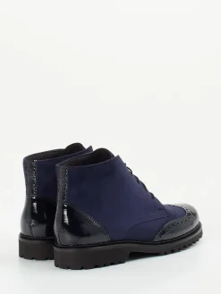 Damen Christian Dietz – Schnürboots aus Veloursleder Dunkel