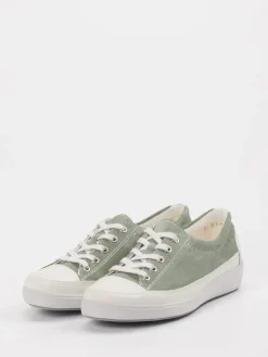 Damen Christian Dietz – Sneaker aus Veloursleder salbei