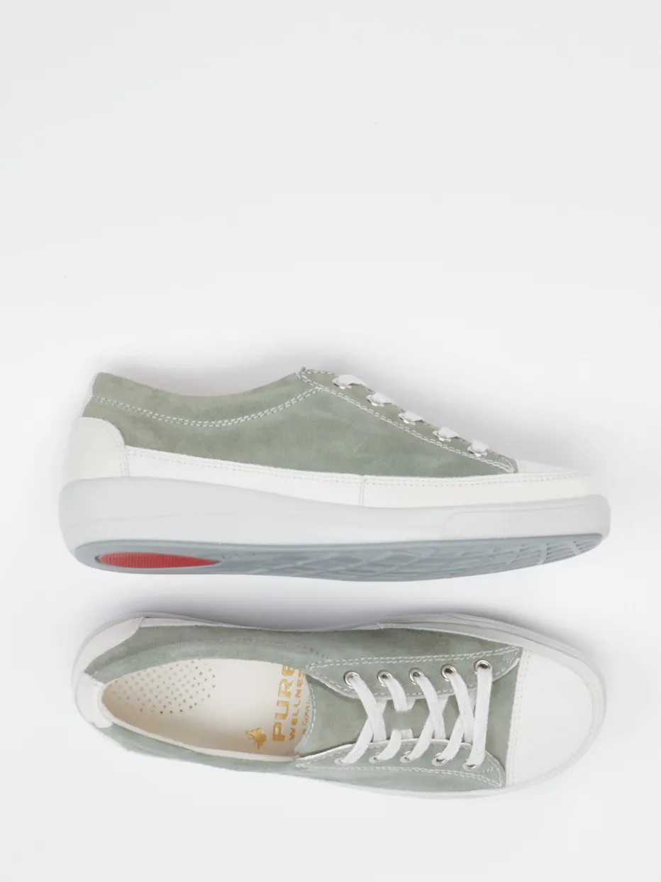 Damen Christian Dietz – Sneaker aus Veloursleder salbei