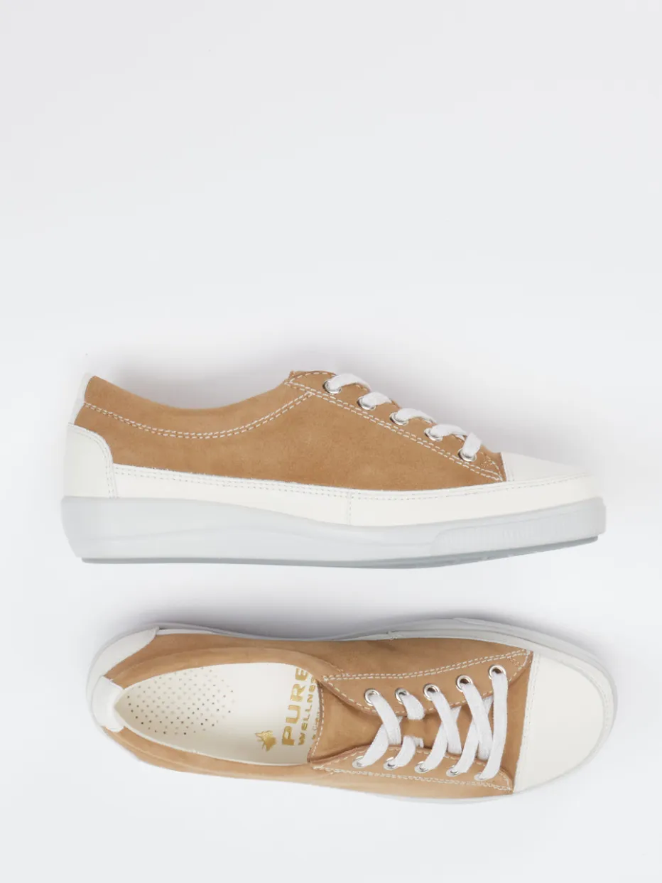 Damen Christian Dietz – Sneaker aus Veloursleder Cognac