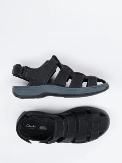 Herren Clarks – Fischersandalen aus Fettleder