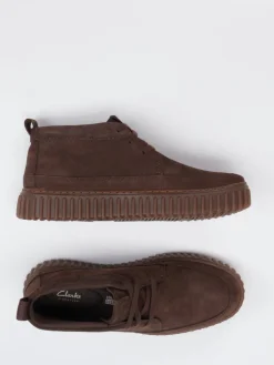 Herren Clarks – Schnürboots aus Nubukleder dunkel